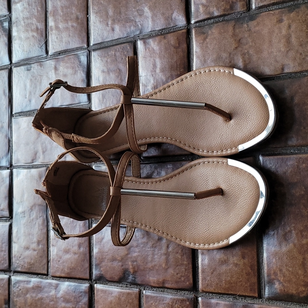 Dolce Vita Archer Stella Sandal Size 7 Tan/Silver